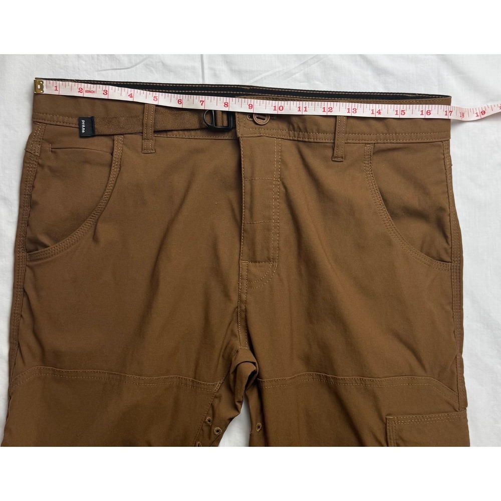 Prana Zion Slim Fit Mens 34x34 Brown Hiking Cargo Pants Stretch Outdoor - Picture 7 of 16